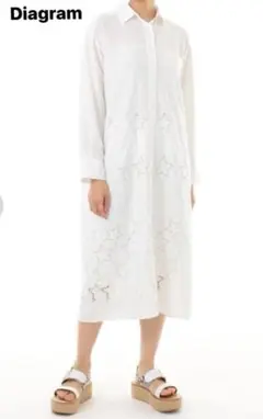 Diagram GRACE CONTINENTAL　星柄　ロングシャツワンピース