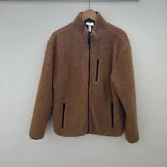 H&M ブラウン フリース　ボア　ジャケット M
