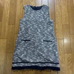 GU ノースリーブツイード風ワンピース 140cm