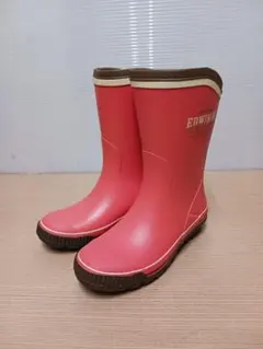 未使用 22cm エドウィン EDWIN レインブーツ 長靴 オレンジ色