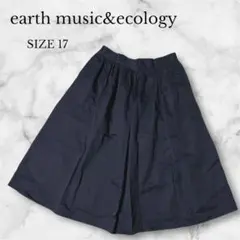 アースミュージックアンドエコロジー　ショートパンツ　シンプル　ネイビー　3L