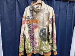 総柄 トラックジャケット 2XL ストリート 古着 ビッグシルエット 派手