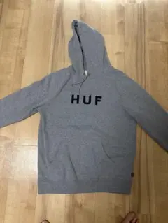 HUF グレー フード付きパーカー　Lサイズ