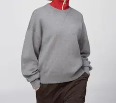 スムースコットンクルーネックセーター WOMEN M 03 GRAY