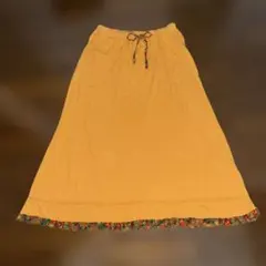 チチカカ イエロー ロングスカート 花柄フリル裾のサムネイル