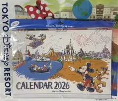 【未開封・袋付き】東京ディズニーリゾート カレンダー 2026 シール付き