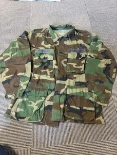 USAF BDUジャケット M-R 100%コットン ウッドランドカモ