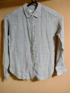 UNIQLO プレミアムリネンチェックシャツ