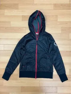 FILA フィラ ゴルフ 裏起毛 フード付き ジップパーカー ドット柄サイズ→M