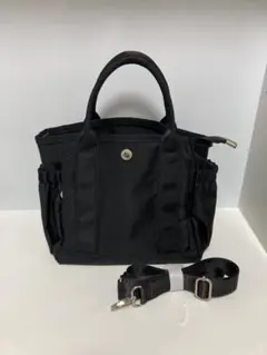 オペークドットクリップ　2way ミニショルダーバッグ　マルチポケット　黒