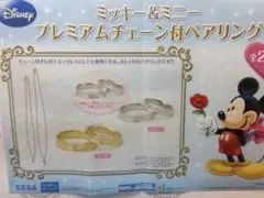 ディズニー　ミッキー　ミニー　プレミアムチェーン付き　ペアリング