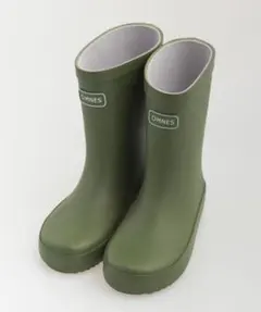 ◎250【美品】OMNES キッズ レインブーツ カーキ 18cm