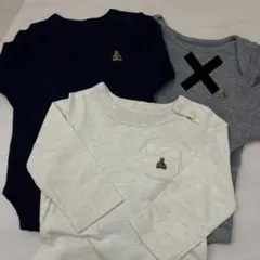 Baby GAP 長袖 くま ワッフル生地ロンパース2枚セット