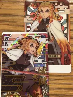 鬼滅の刃　煉獄杏寿郎　ステンドグラスカード　箔押し　パック　自販機 鬼滅の刃ステンドグラスカード 煉獄杏寿郎【箔押しレア