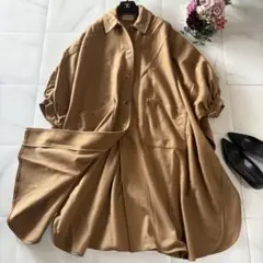 MIRKO イエナ　ベイクルーズ　キャメル　ポンチョコート