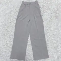 フューティアランド グレーテーパードパンツ S 美品 ウエストゴム センタプレス