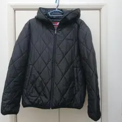 CONVERSE　ブラック キルティング フード付きジャケット　Lサイズ