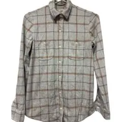 長袖シャツ 【XS】チェック柄 ネルシャツ グレー系 ヴィンテージ 古着