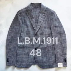 新品未使用 L.B.M.1911 チェック柄 テーラードジャケット 48のサムネイル