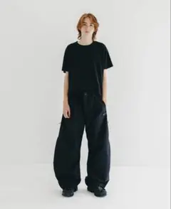 clesste +phenix 26ssバレルレッグ　パンツ　ブラック　2 Lのサムネイル