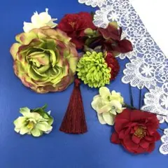 髪飾り　ヘアアクセサリー 和装 結婚式　ラナングリーン 成人式　卒業式