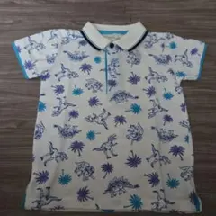 110Size！恐竜柄ポロシャツ