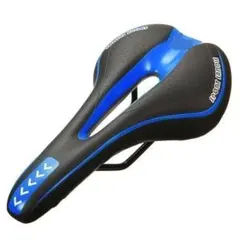 自転車サドル 低反発スポーツサドル 痛み軽減タイプ ブラック×ブルーのサムネイル