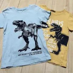 恐竜プリントTシャツ 130cm 2枚セット