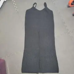 GU 黒 ノースリーブニットワンピース