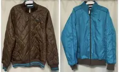 PUMA（プーマ ）リバーシブルジャンパー　ブラウン×ブルー　アウター