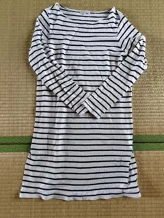 earth music&ecology 長袖 Sサイズ アイボリー/ストライプ