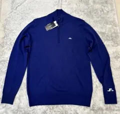 ★新品 J.LINDEBERG ゴルフセーター モックネック ハーフジップアップ