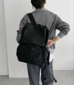 BURLAP OUTFITTER ear 撥水レザーコンビライトリュック 黒 - メルカリ