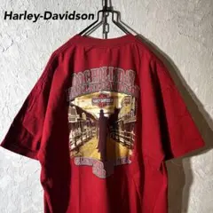 Harley-Davidson ハーレーダビッドソン　Tシャツ　赤　XL