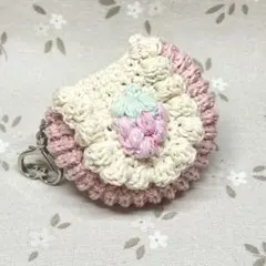 ぷっくりお花のがま口ポーチ♥お花付き ぷっくりお花のがま口ポーチ【ライトブルー】 - メルカリ