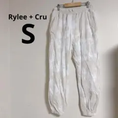 Rylee + Cru 【S】タイダイ　ホワイト　ジョガーパンツ　パステルカラー