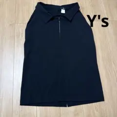 Y's ブラック フレアスカート シャツカラー ミディ丈のサムネイル