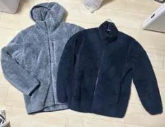 フリースジャケット2枚セット グレー ネイビー Mサイズ