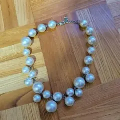 パール風　ネックレス　ホワイト　結婚式