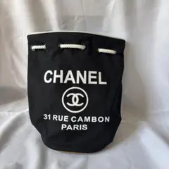 CHANEL シャネル プールバッグ ノベルティ ブラックxホワイトのサムネイル