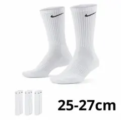 NIKE Everyday クルーソックス 3足組 ホワイト 25-27cmのサムネイル