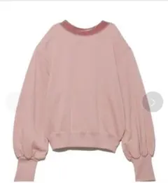 リリーブラウンベロアリボンスウェットトップス