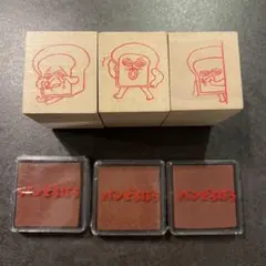 パンどろぼう スタンプ3個セット スタンプ台付き