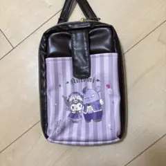 キャラクター バッグ 紫色 ストライプ