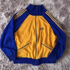 90s‼️adidas ジップアップジャケット 青/黄