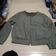 chocol raffine robe ジップアップ ブルゾン カーキ F