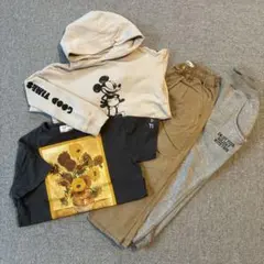 【120cm】ミッキーパーカーとTシャツなど4点セット