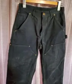 Carhartt USA ダブルニー ダックパンツ ブラック 28 ×32