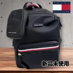 【新品】TOMMY HILFIGER リュック ポーチ付 ブラック バックパック
