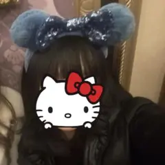 ディズニー ミニー カチューシャ ふわふわ 青 スパンコール ブルー